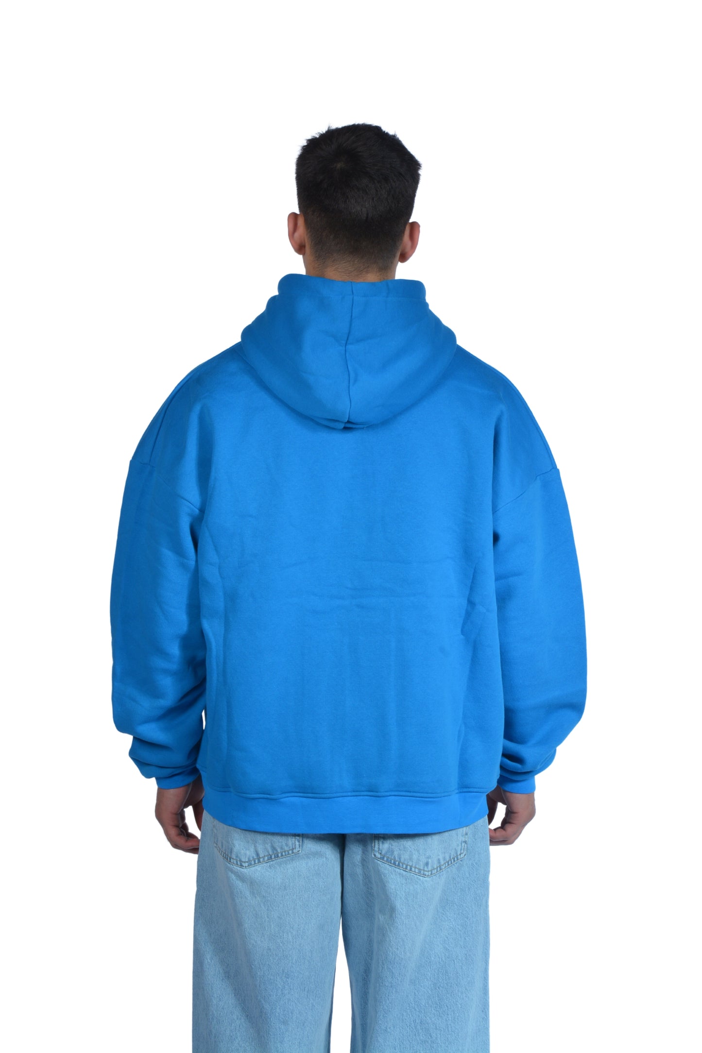 Heavenly Human Printed Blue Premium Zip Hoodie