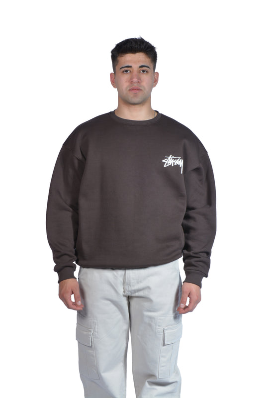 STxNK Printed Premium Kahverengi Sweatshirt