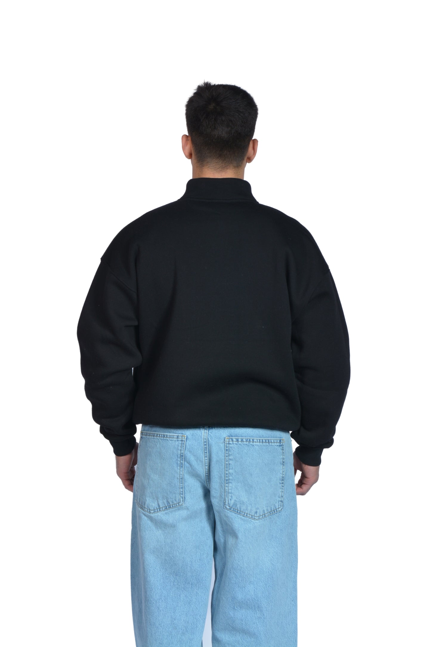 Human Made Nakış İşlemeli Siyah Half Zip Sweatshirt