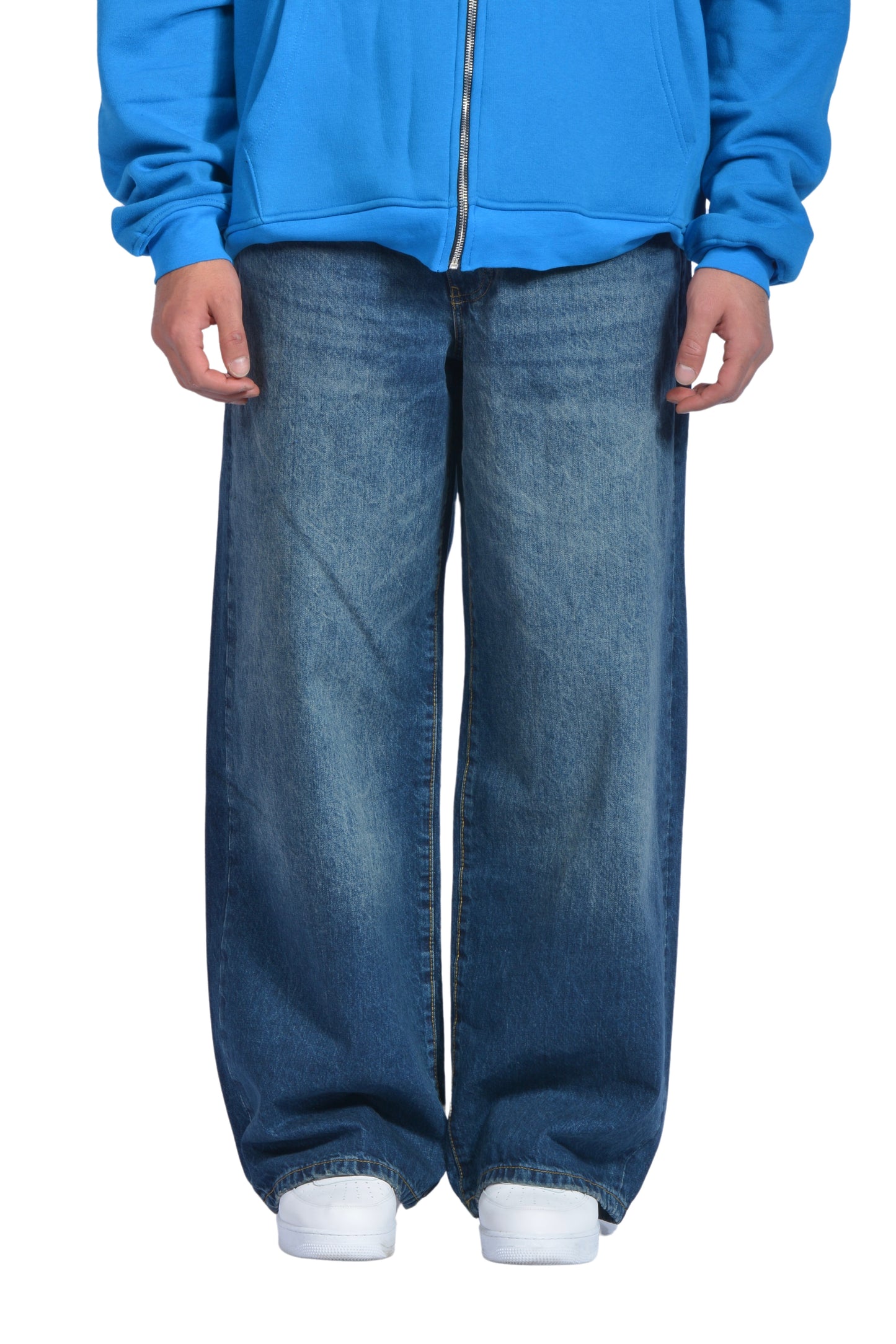 Deep Blue Eskitme Super Baggy Pants