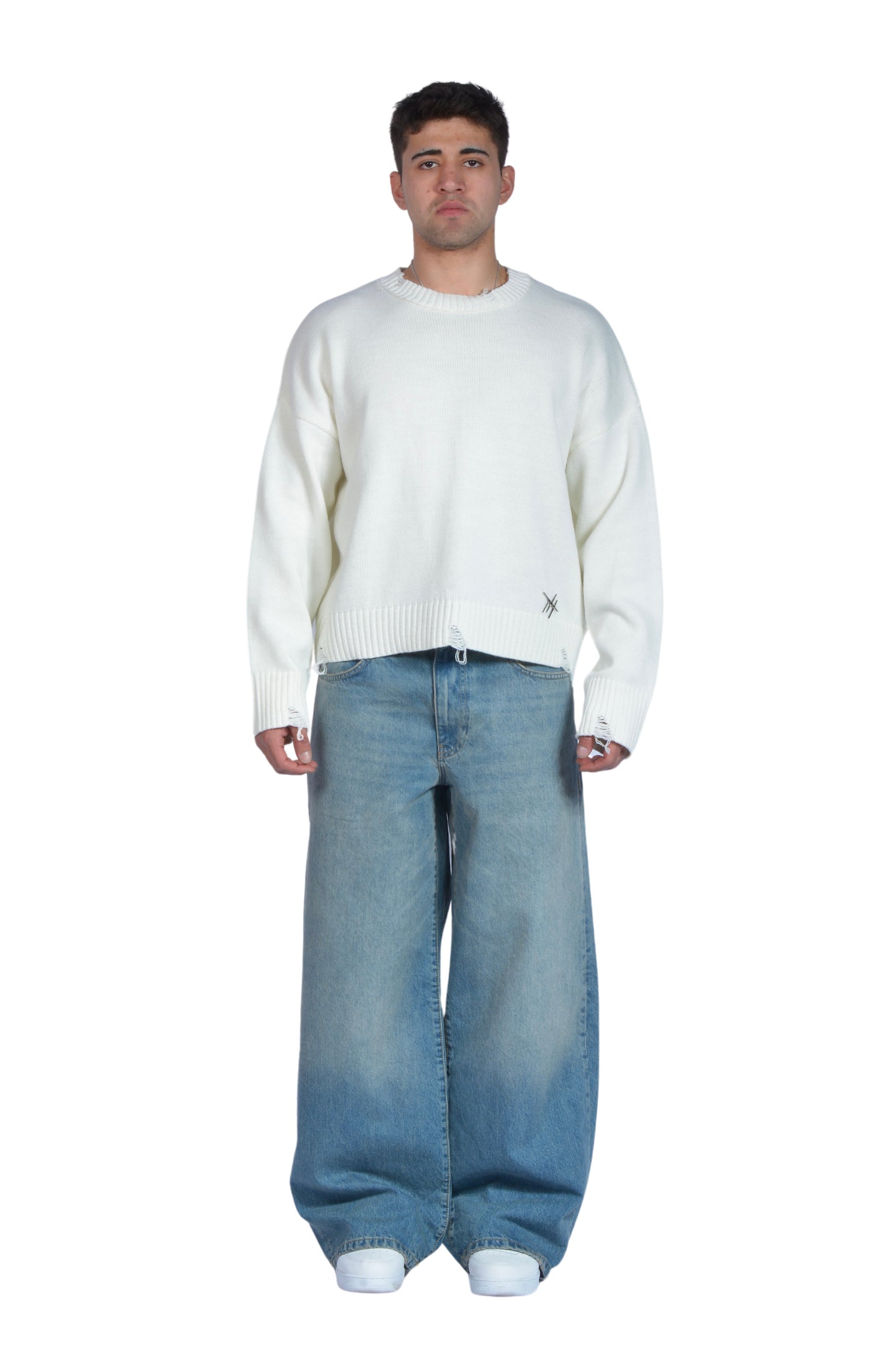 Blue Washed Eskitme Super Baggy Pants