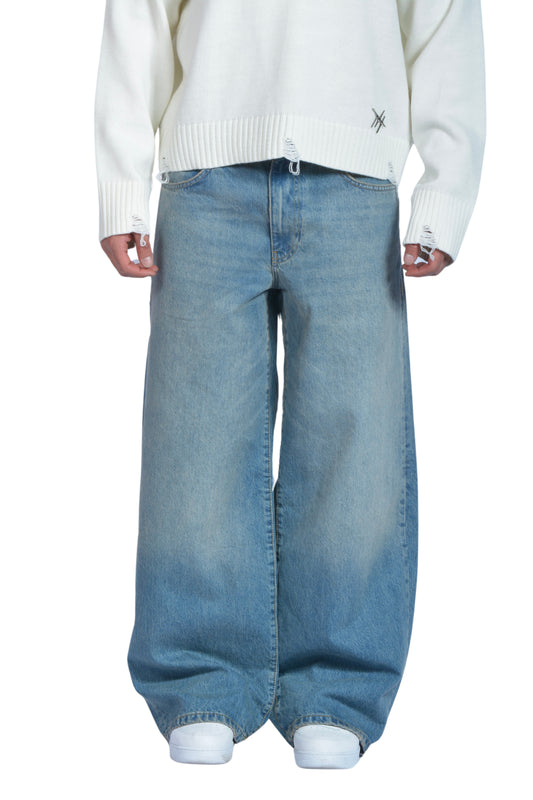 Blue Washed Eskitme Super Baggy Pants