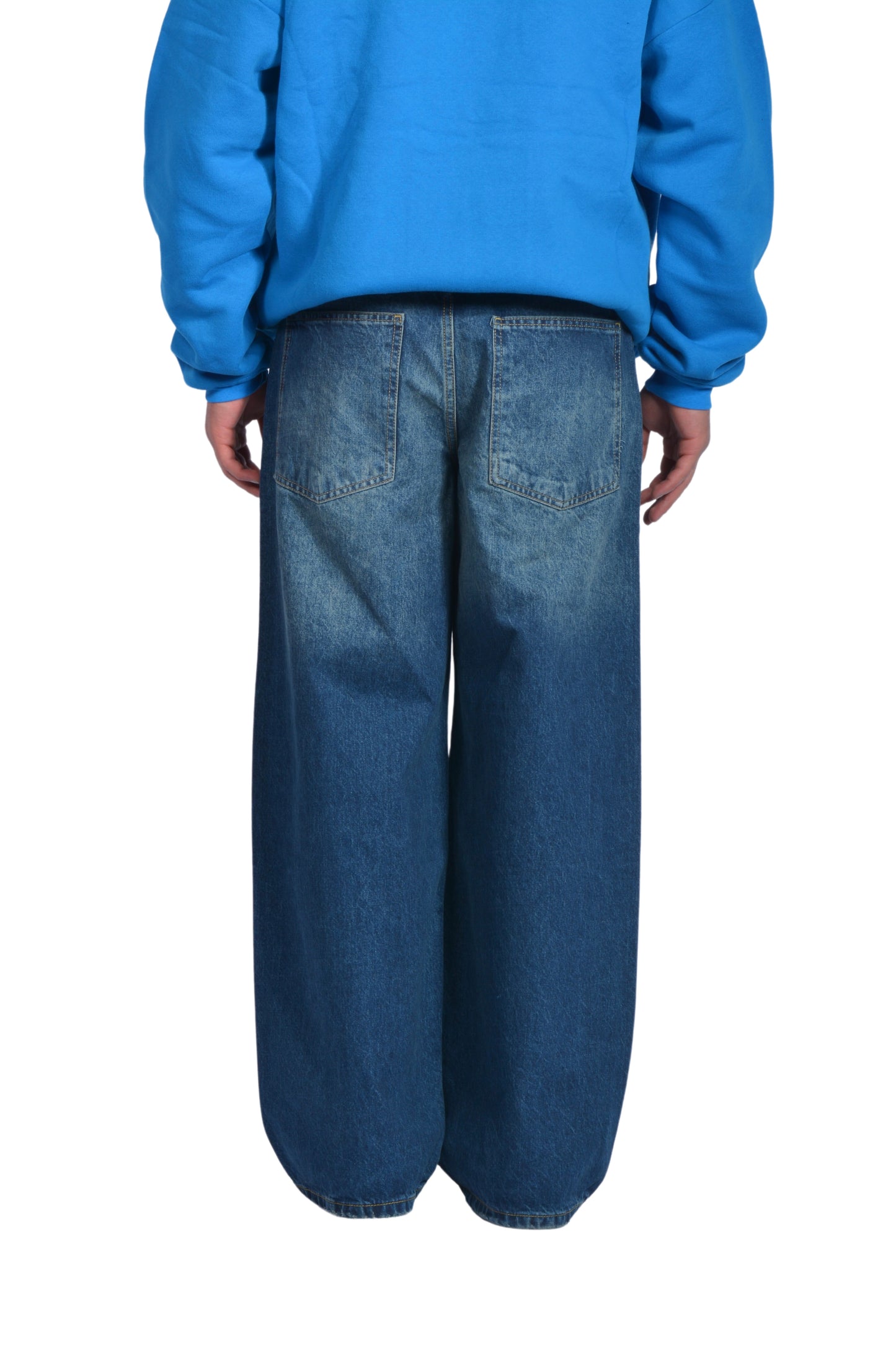 Deep Blue Eskitme Super Baggy Pants