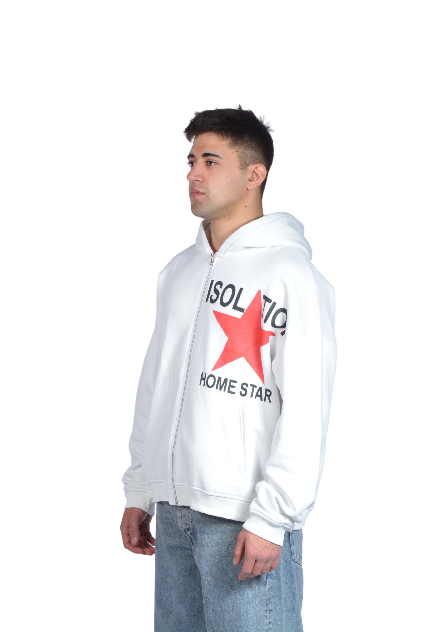 Isolation Star Printed Zip Hoodie