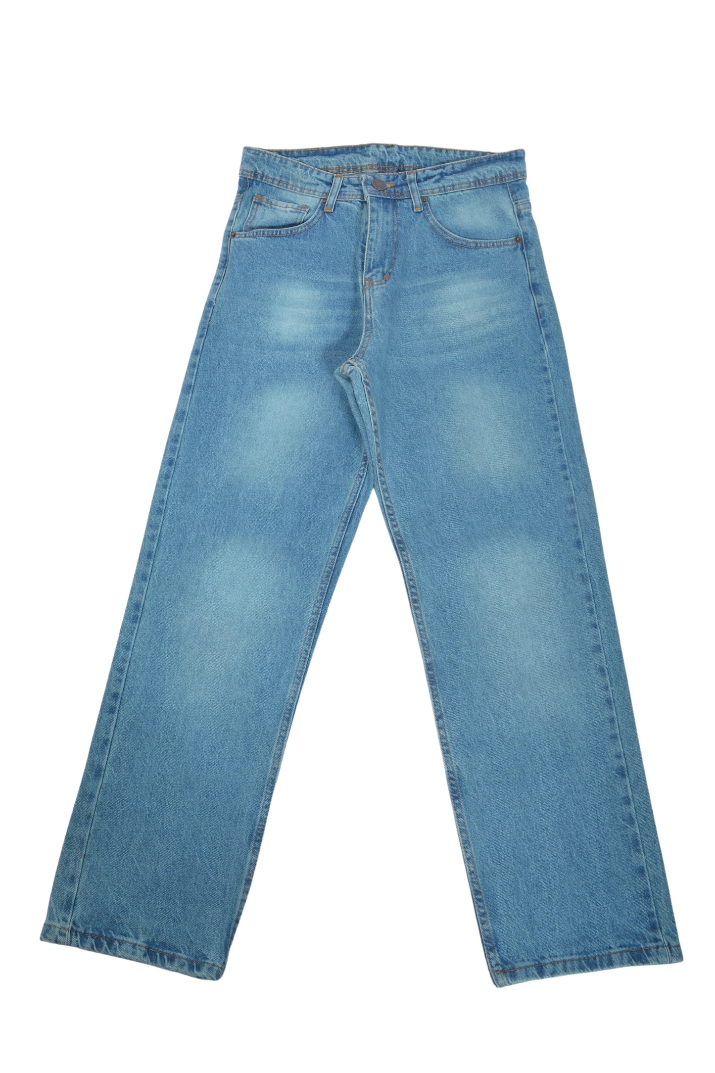 Açık Mavi Taşlama Regular Fit Jean