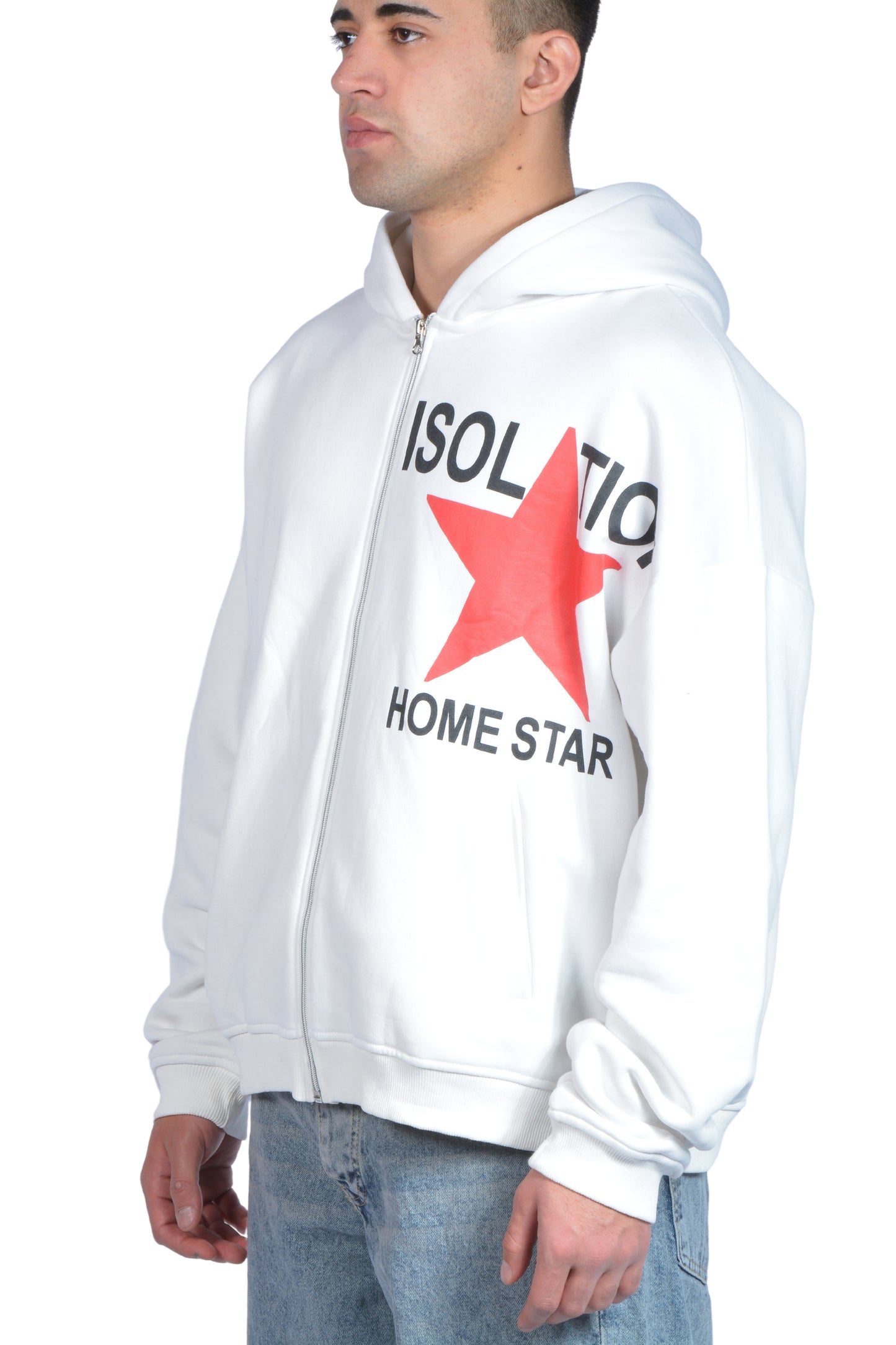 Isolation Star Printed Zip Hoodie