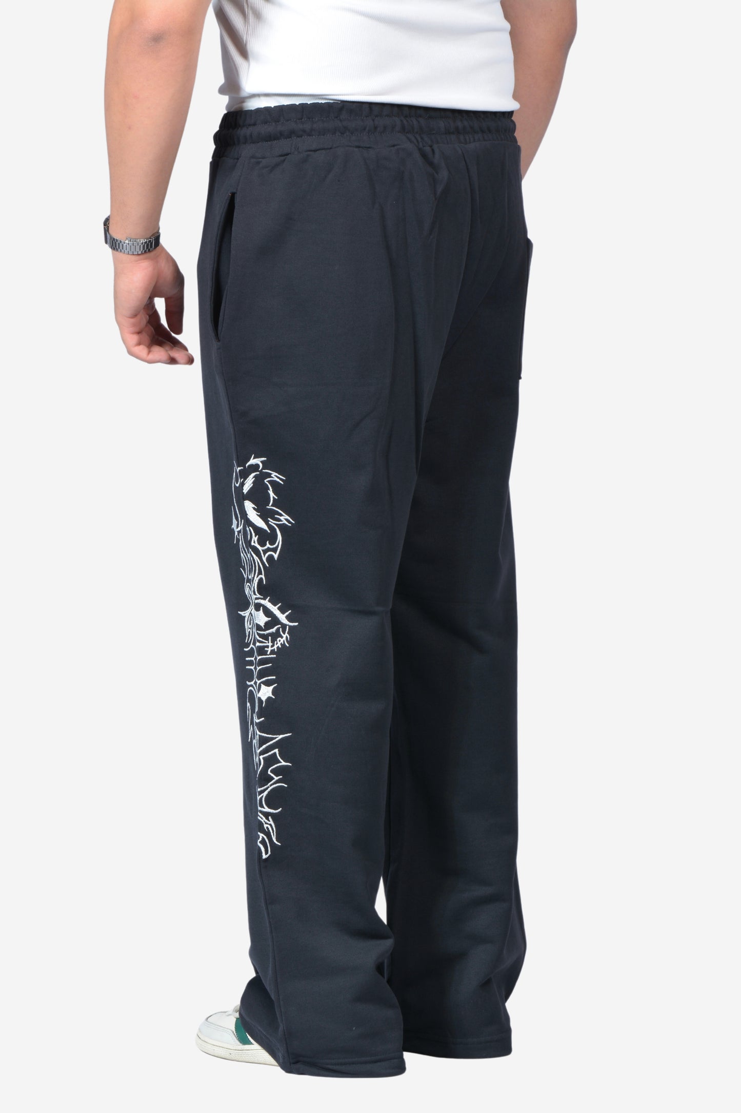Tribal Nakış Detaylı Ayarlanabilir Paça Baggy Eşofman