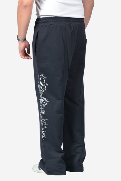 Tribal Nakış Detaylı Ayarlanabilir Paça Baggy Eşofman