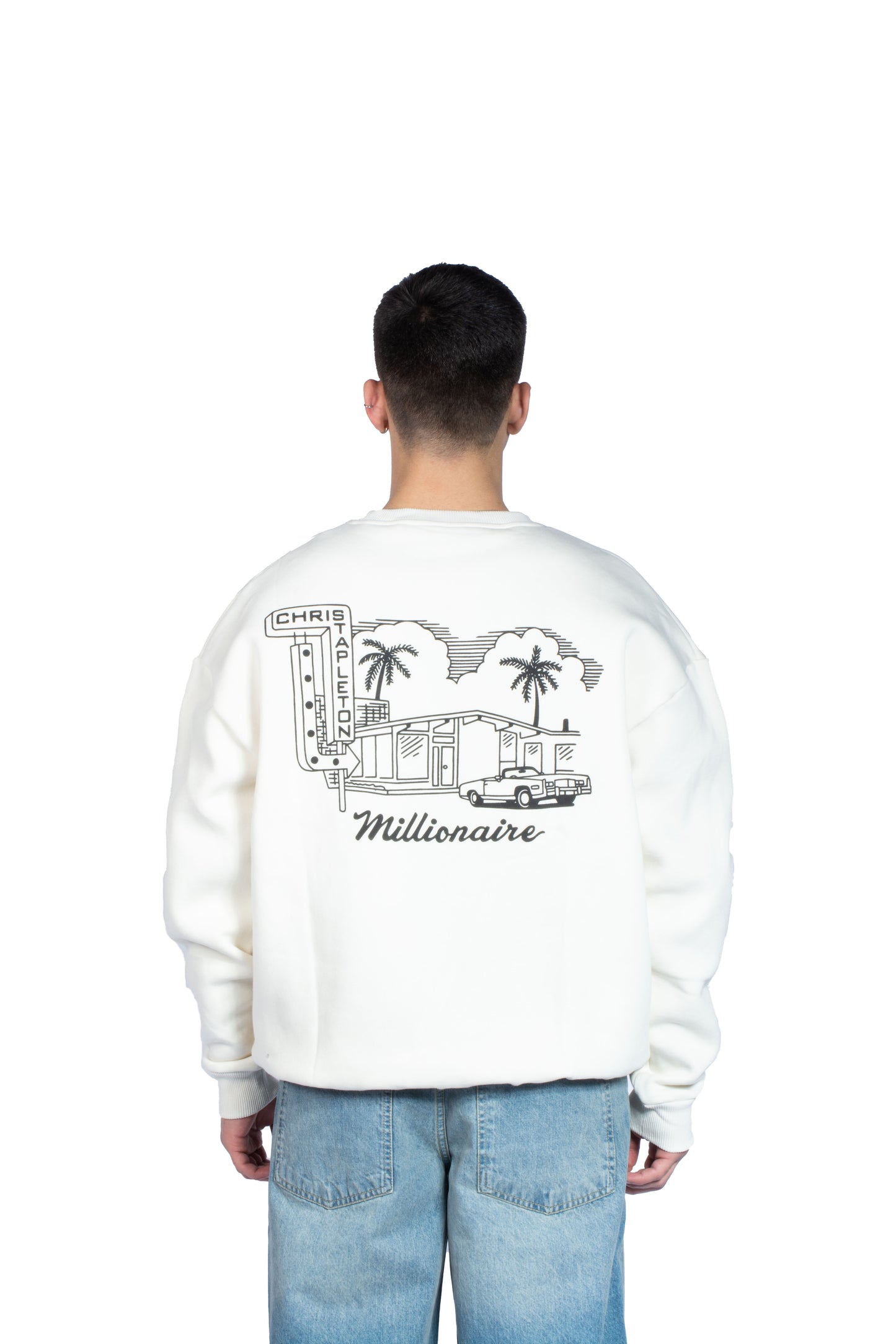 Millionaire Printed Bej Sweatshirt