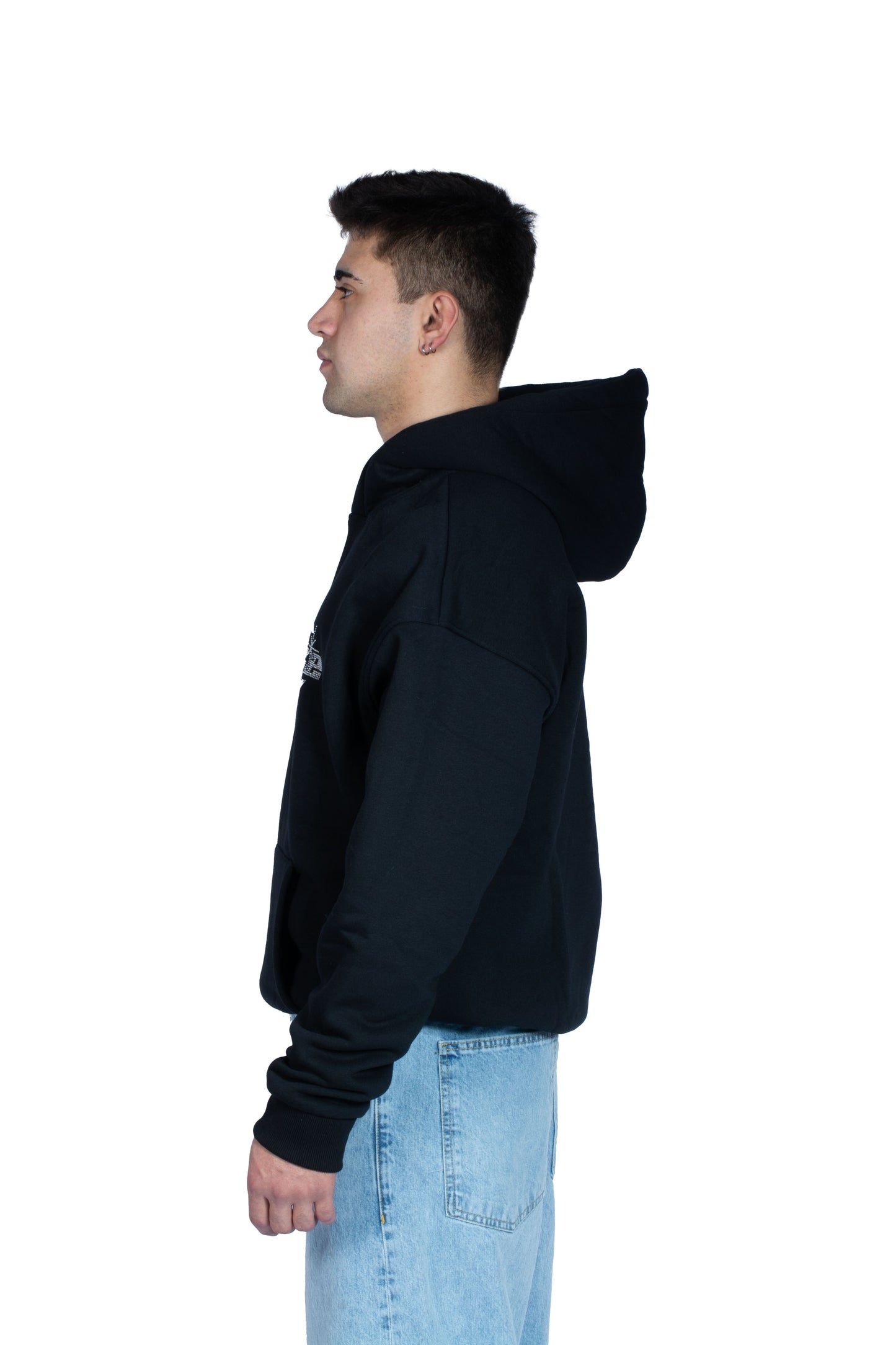 Reverse Taş İşlemeli Premium Hoodie