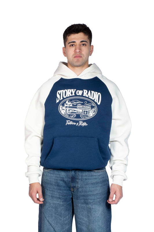 Story Of Radio Printed Laci/Bej Hoodie