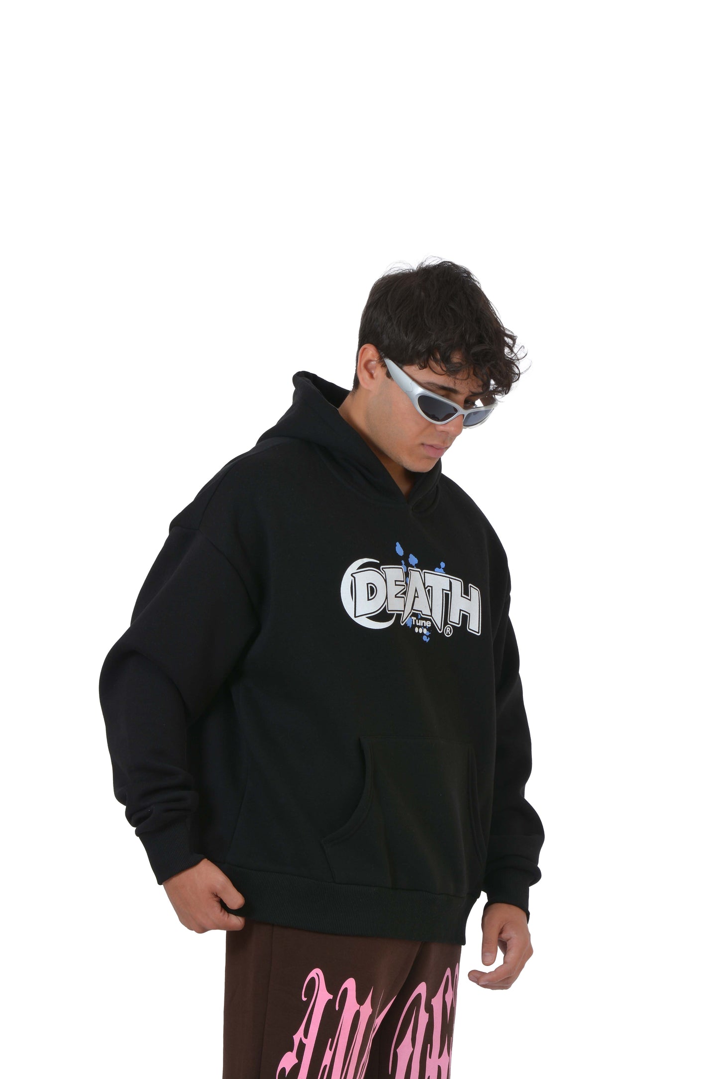 Death Baskılı Premium Oversize Hoodie