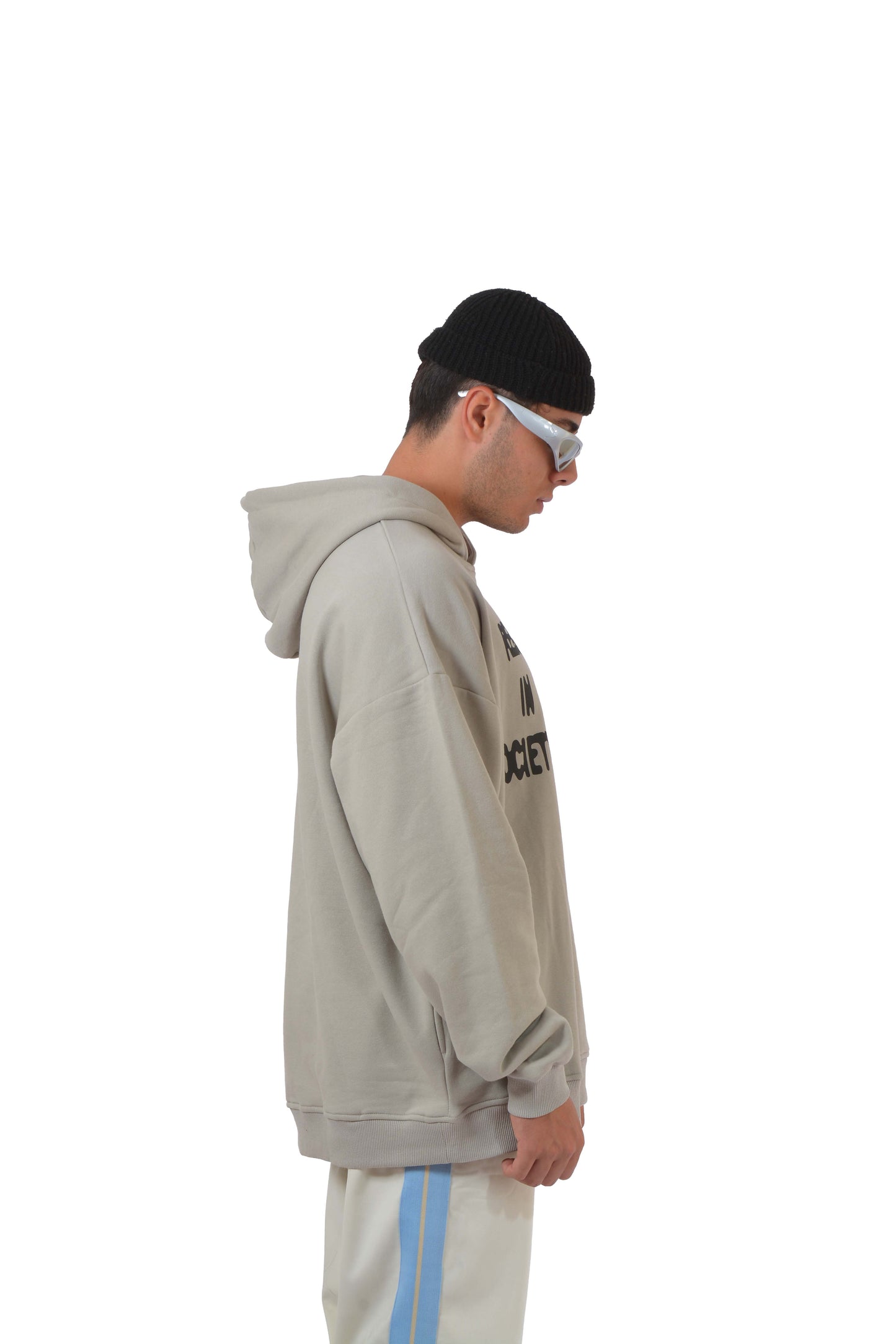 Rebels Human Printed Premium Taş Rengi Hoodie