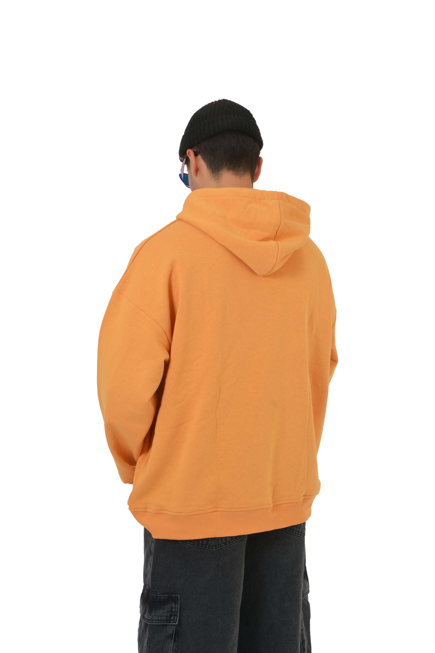 Rebels Human Printed Premium Orange Hoodie