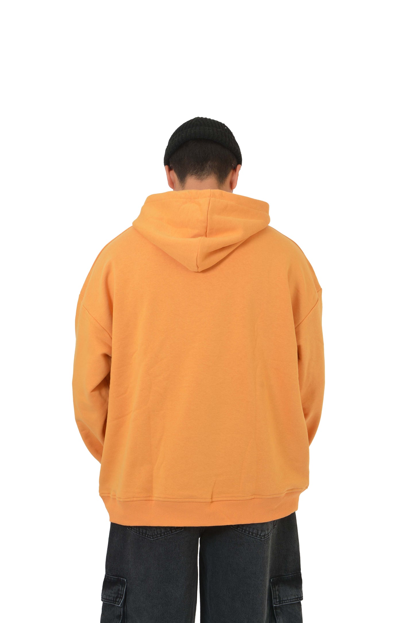 Rebels Human Printed Premium Orange Hoodie