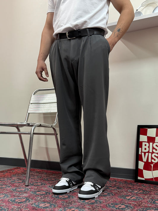Gri Baggy Premium Kumaş Pantolon
