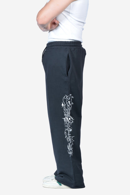 Tribal Nakış Detaylı Ayarlanabilir Paça Baggy Eşofman