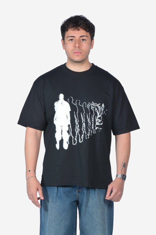 Human Printed Siyah Tişört