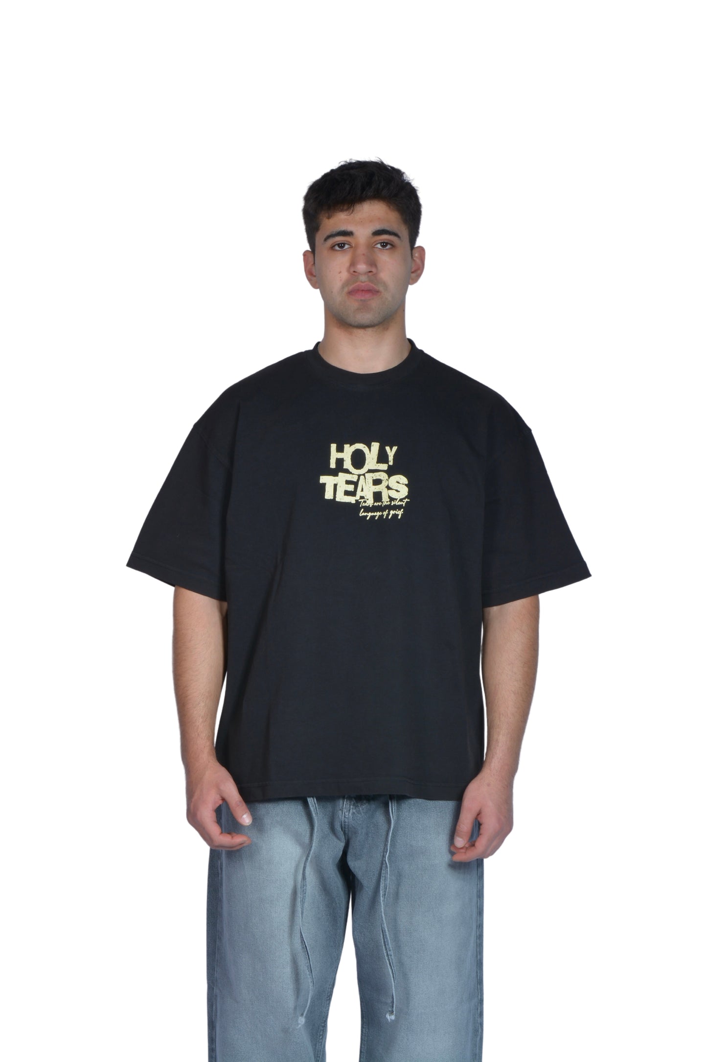 Holy Tears Heart Printed Fume Tee