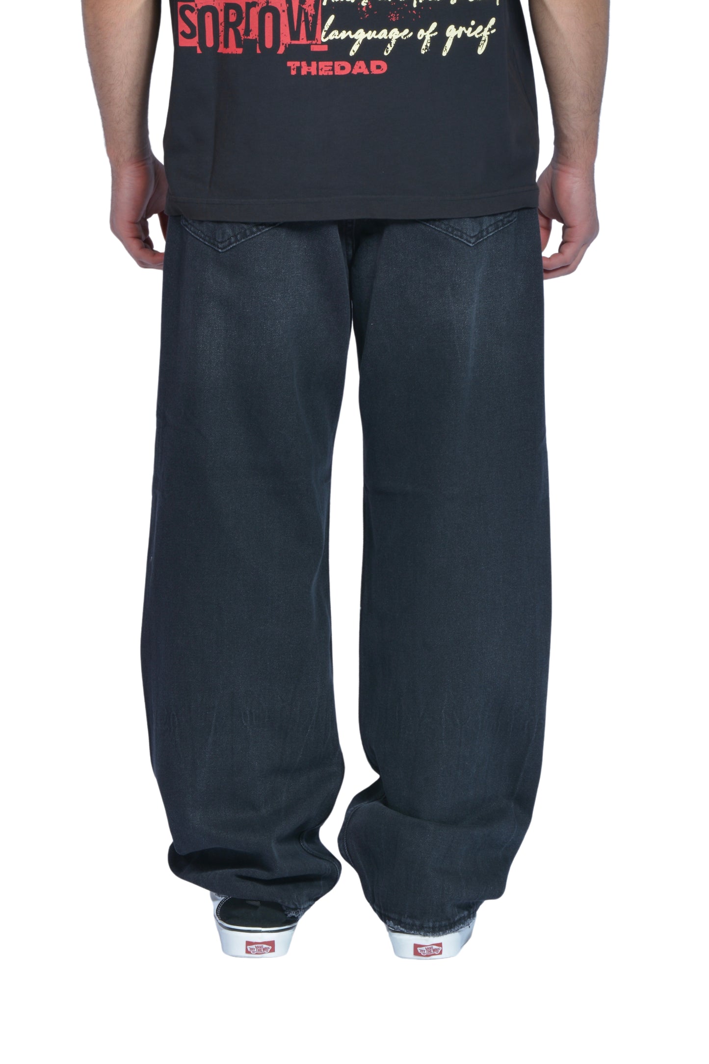 The Dad Black Washed Baggy Pants