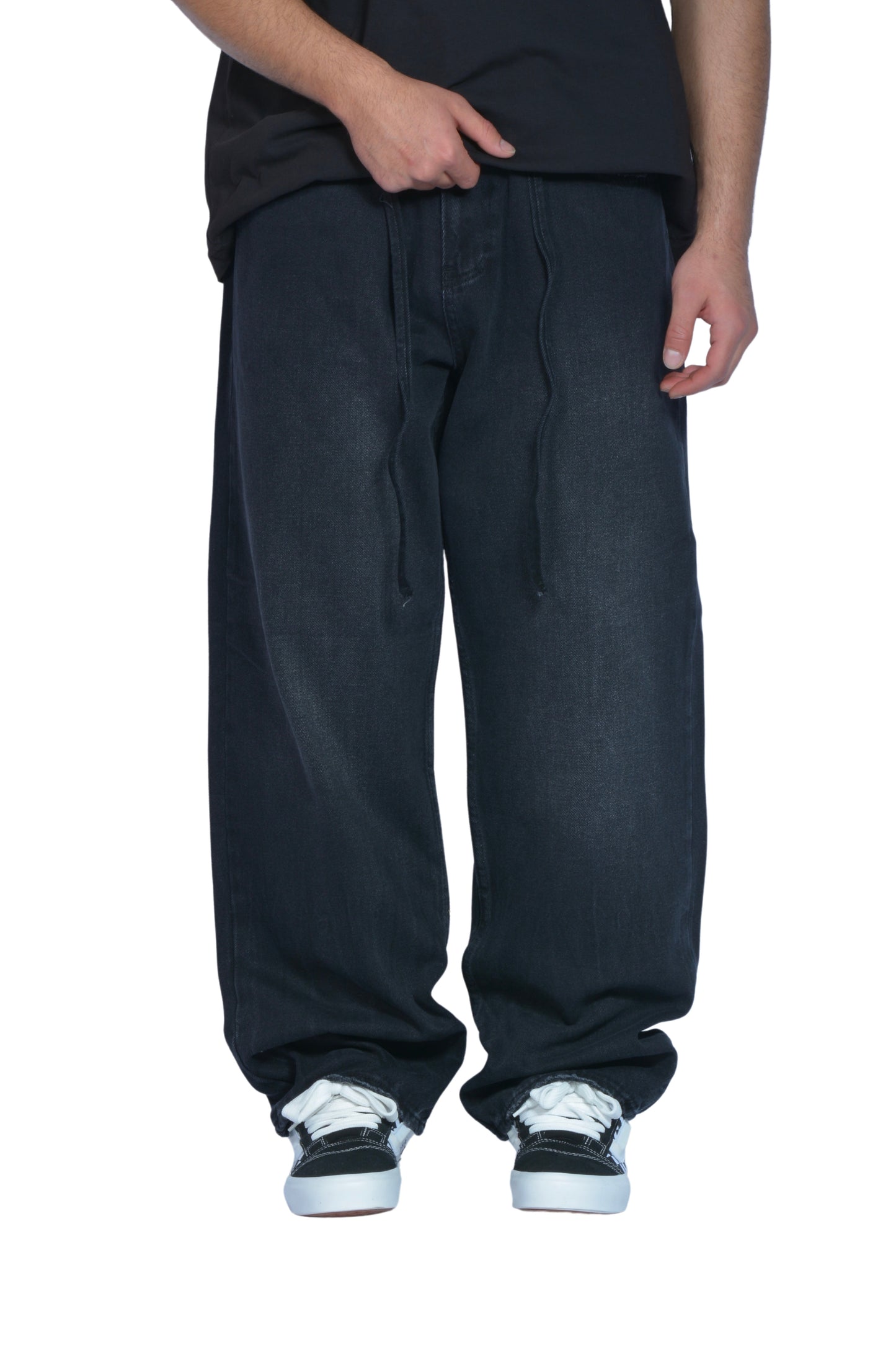 The Dad Black Washed Baggy Pants