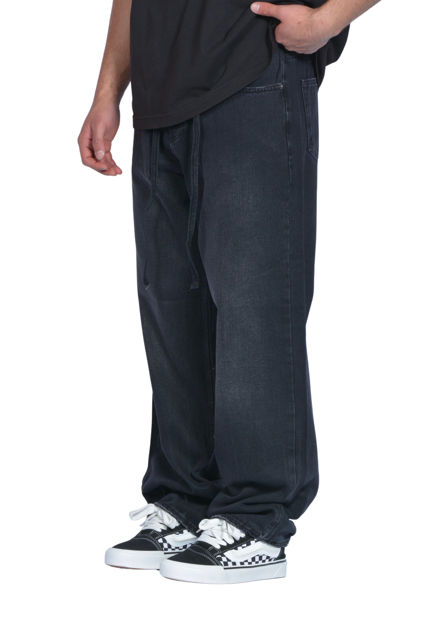 The Dad Black Washed Baggy Pants