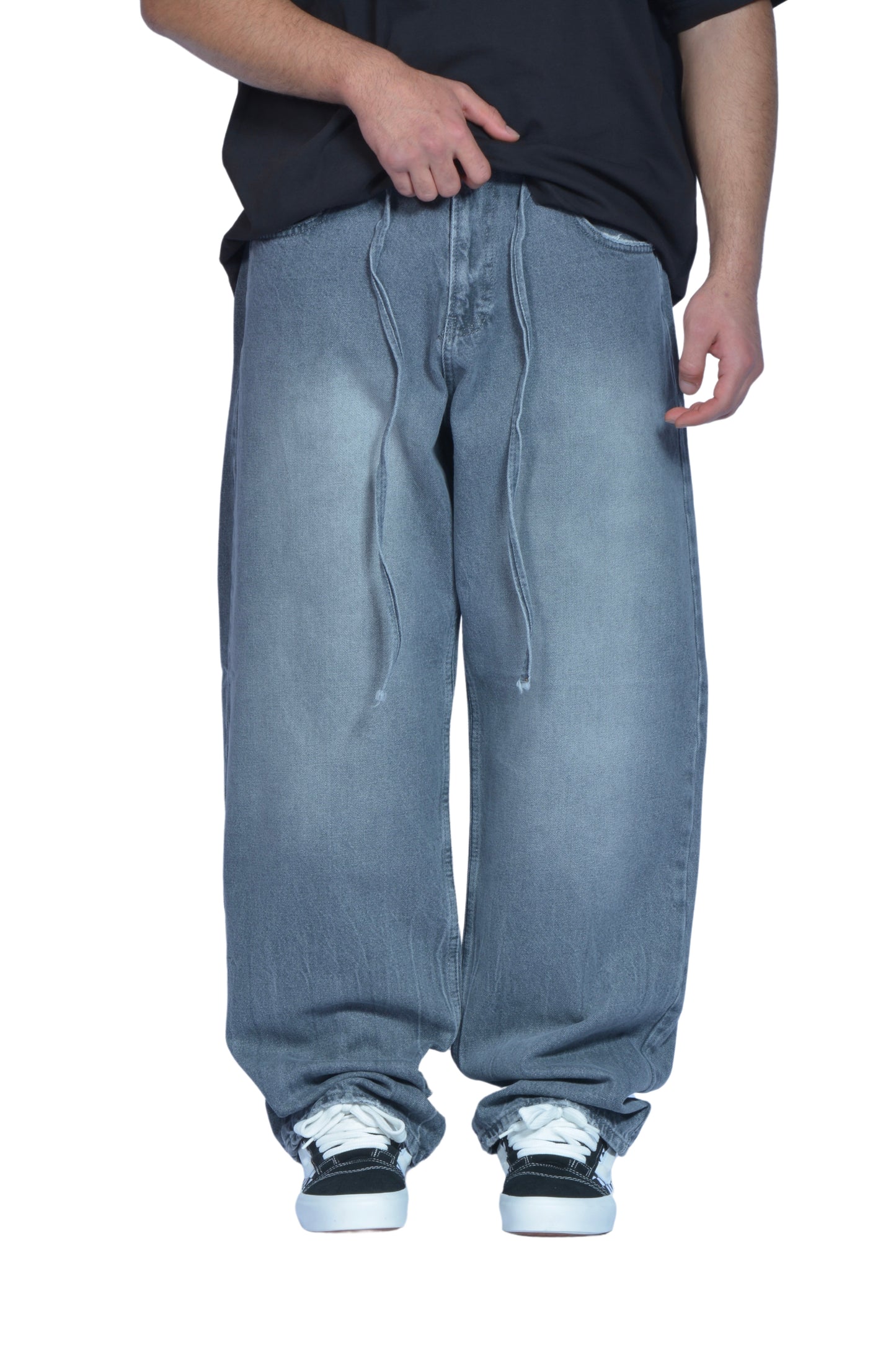 The Dad Grey Washed Baggy Pants