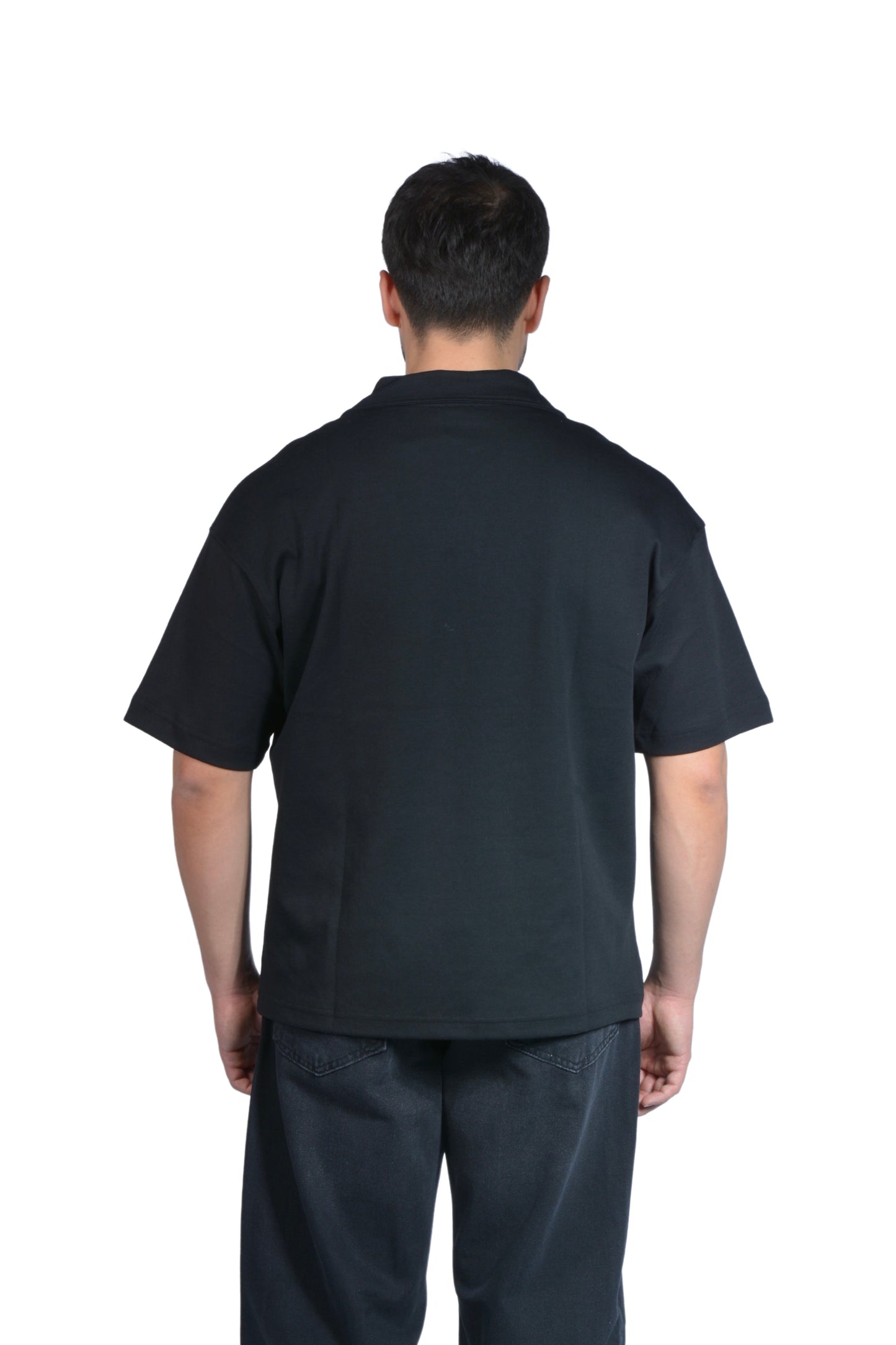 Italik QuietPlace Siyah Polo Yaka Tshirt