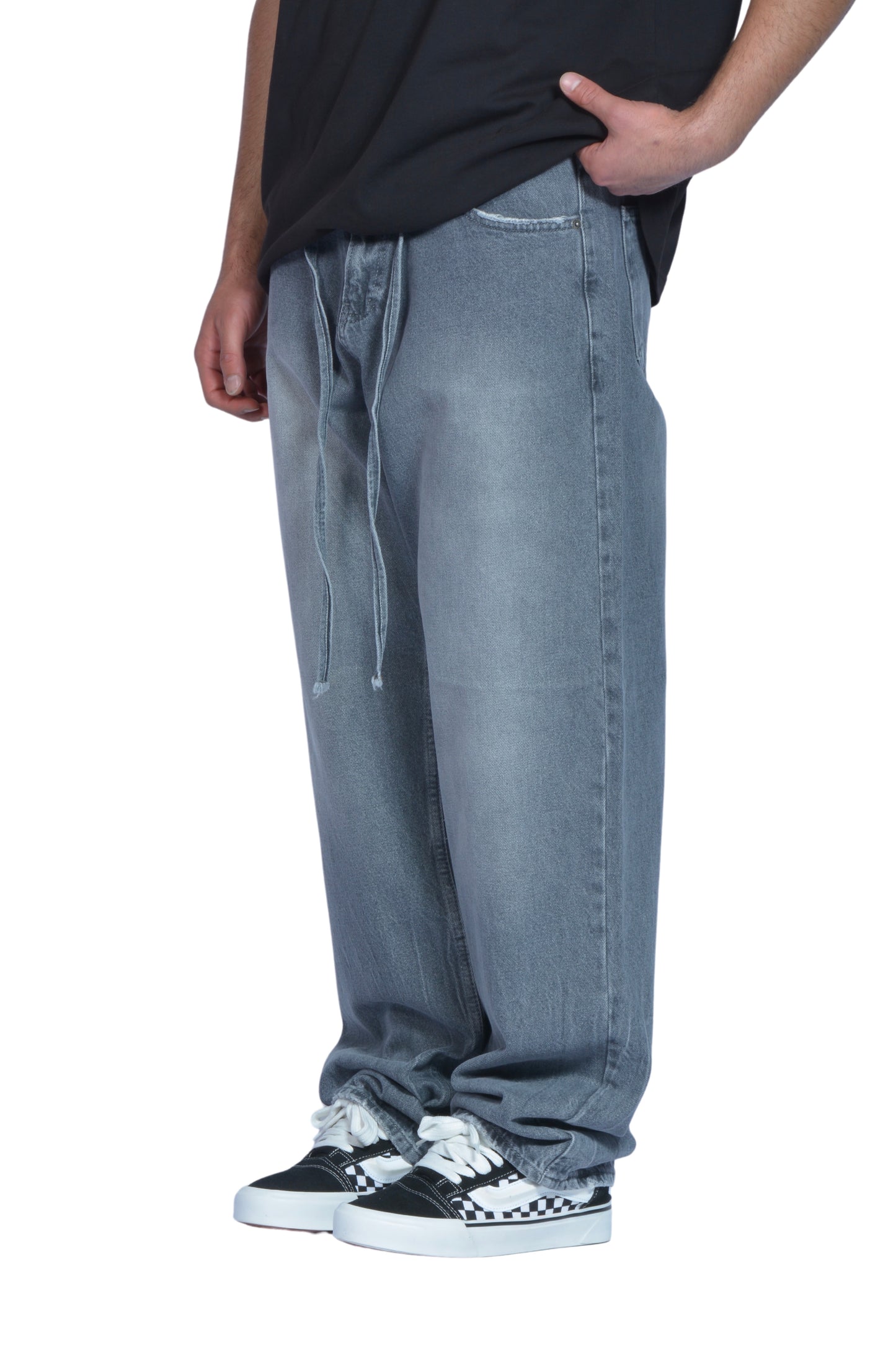 The Dad Grey Washed Baggy Pants