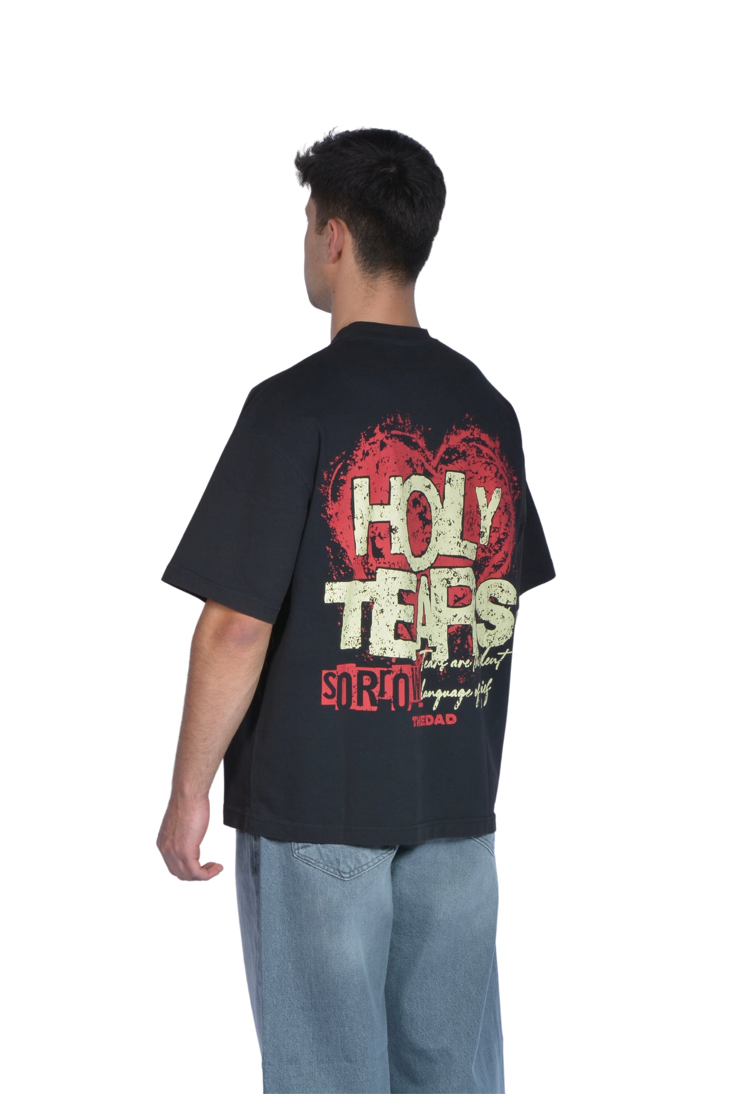 Holy Tears Heart Printed Fume Tee