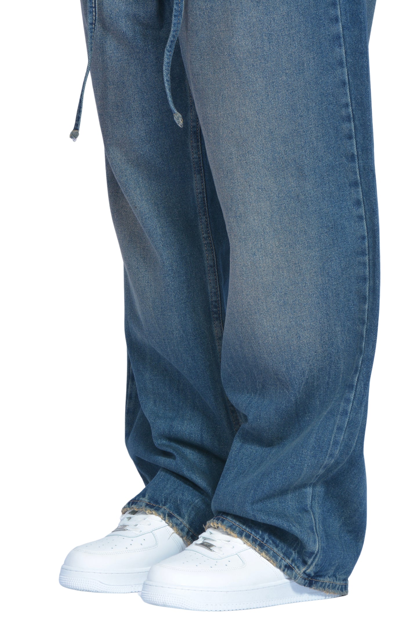 The Dad Navy Blue Washed Baggy Pants