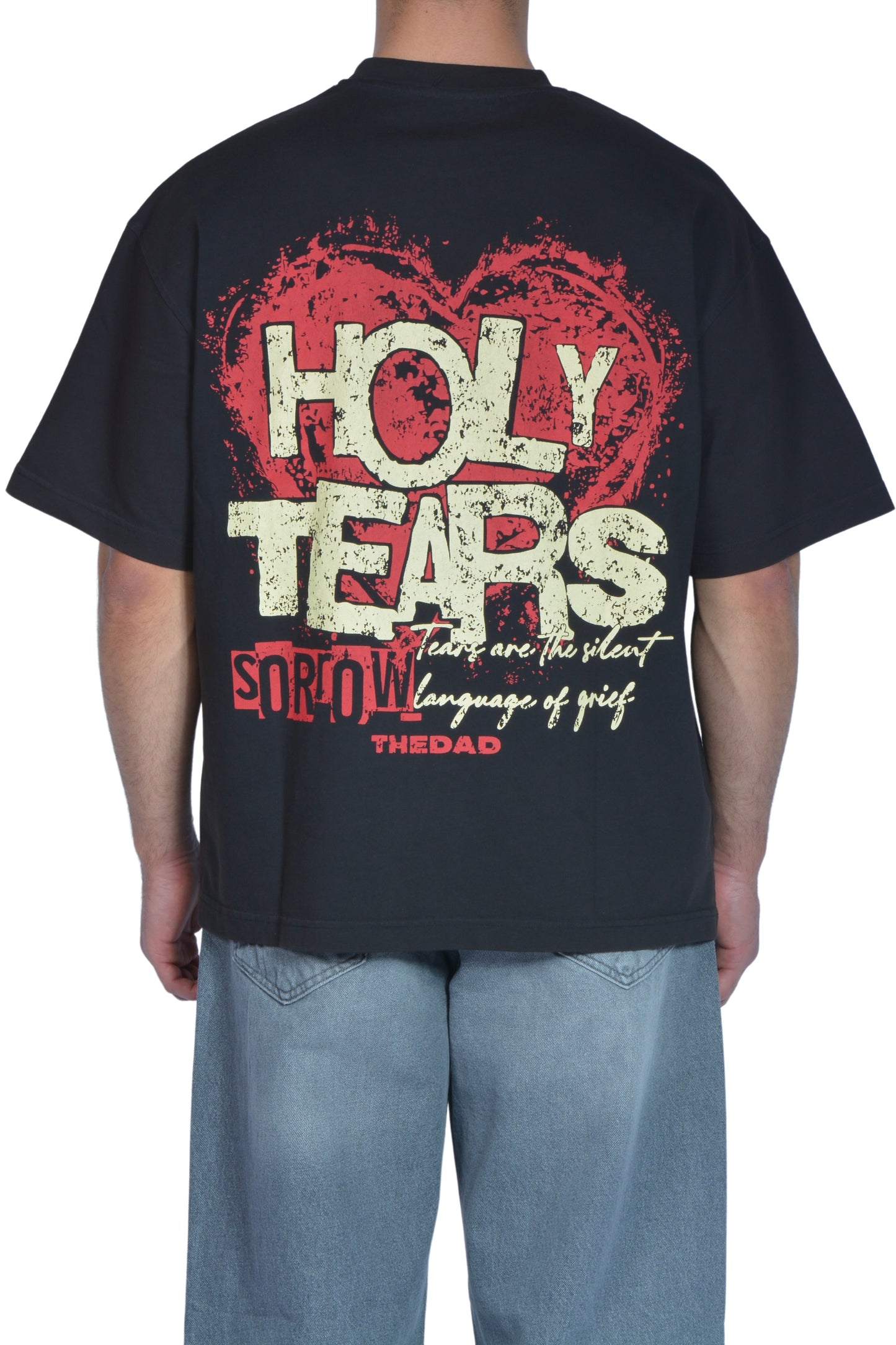 Holy Tears Heart Printed Fume Tee