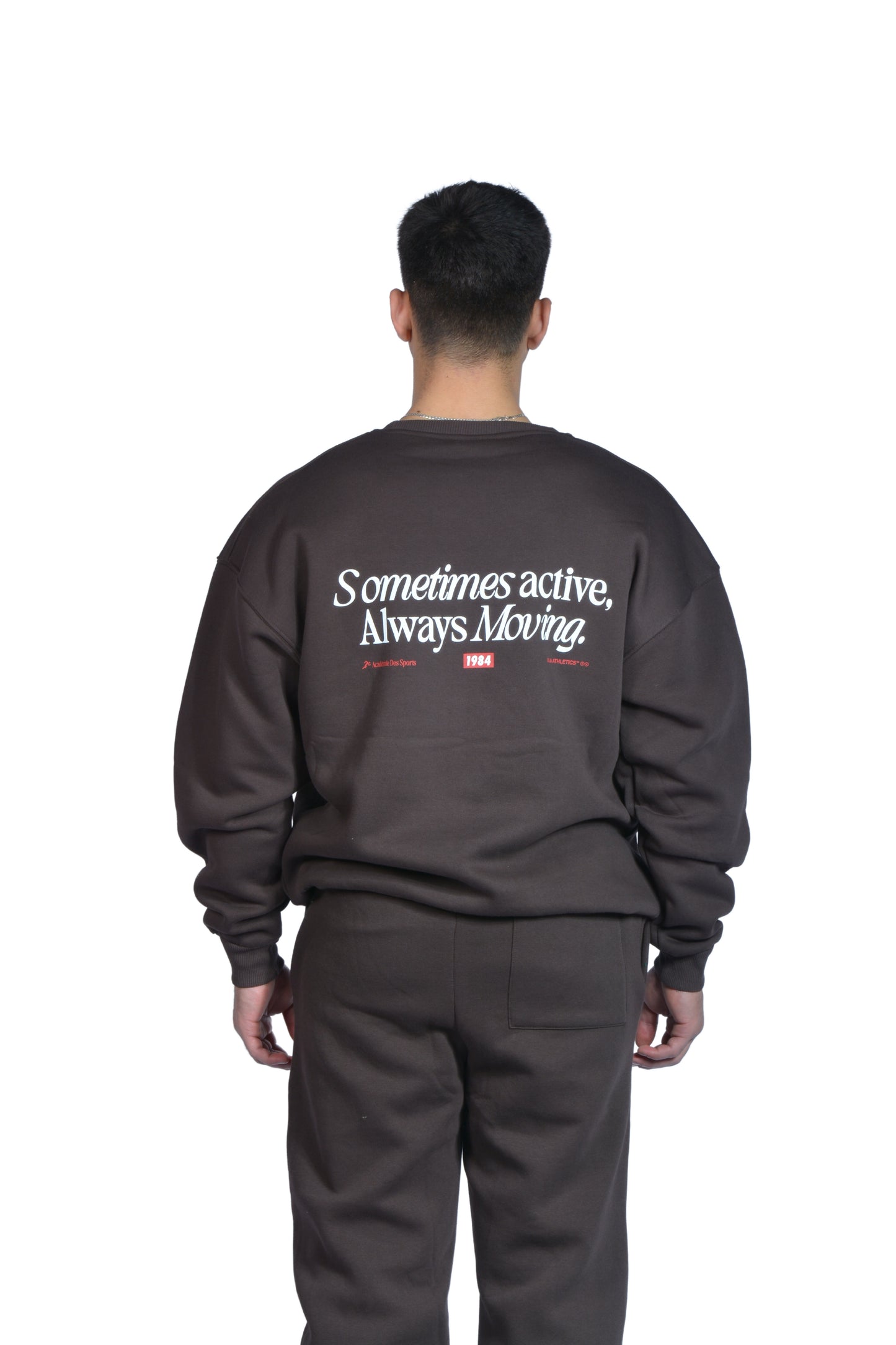 1984 Printed Premium Kahverengi Sweatshirt