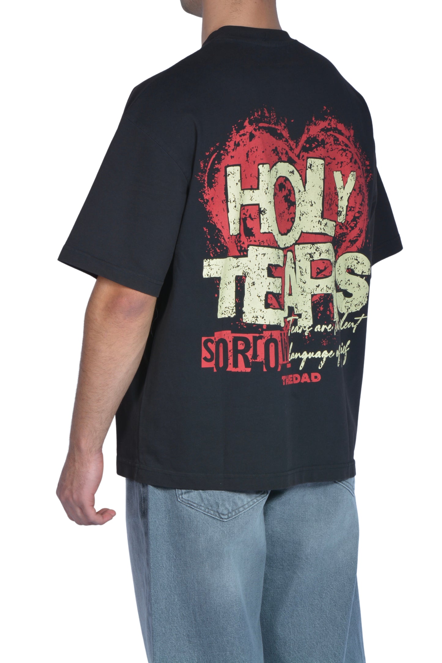 Holy Tears Heart Printed Fume Tee