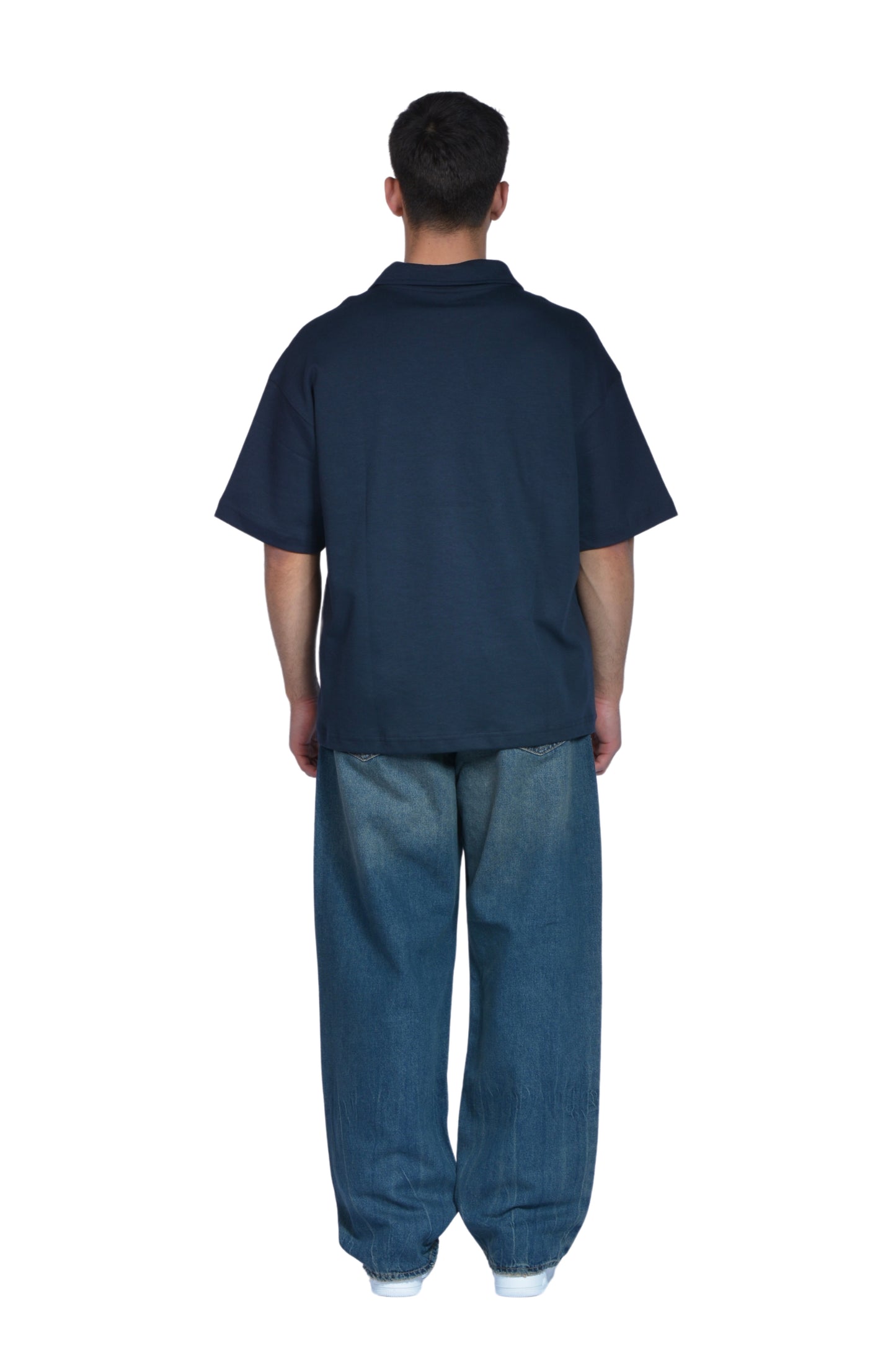 The Dad Navy Blue Washed Baggy Pants